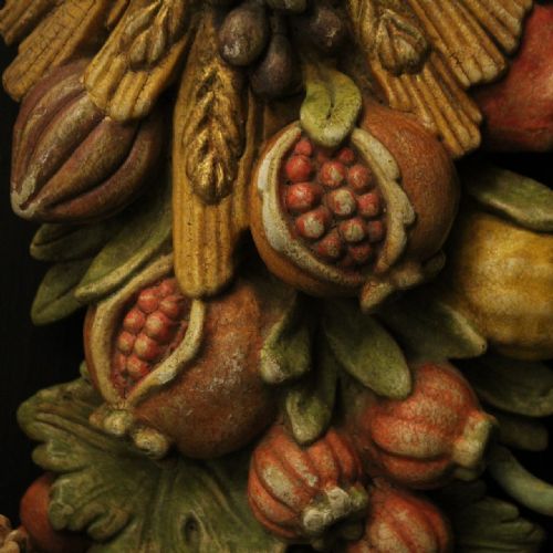 FLORENTINE POLYCHROME FRUIT TWIN ARM ANTIQUE WALL LIGHTS - ADDITIONAL PHOTO 8