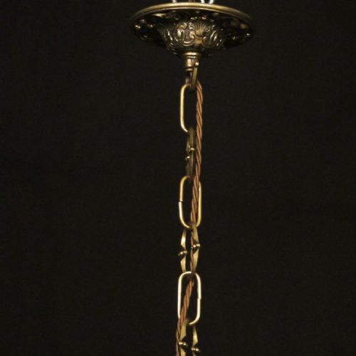 FRENCH 19TH CENTURY FOUR LIGHT BAG ANTIQUE CHANDELIER - ADDITIONAL PHOTO 9