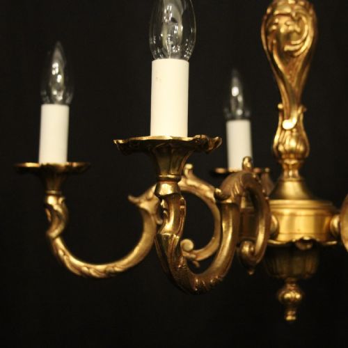 FRENCH PAIR OF GILDED BRONZE CHANDELIERS - ADDITIONAL PHOTO 2