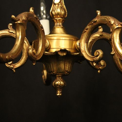 FRENCH PAIR OF GILDED BRONZE CHANDELIERS - ADDITIONAL PHOTO 9