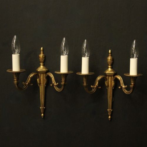 french pair of gilded antique wall lights - CATEGORY: ANTIQUE LIGHTING - DATED 1920