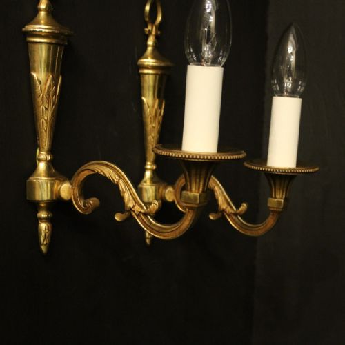 FRENCH PAIR OF GILDED SINGLE ARM WALL LIGHTS - ADDITIONAL PHOTO 3