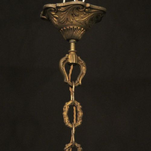 ITALIAN 18 LIGHT GILDED BRONZE CRYSTAL ANTIQUE CHANDELIER - ADDITIONAL PHOTO 9