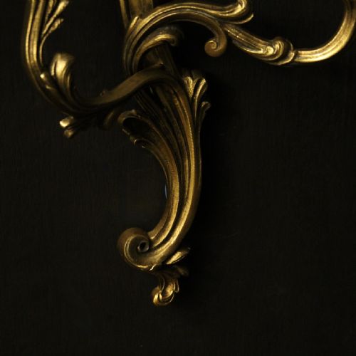 FRENCH PAIR OF GILDED ANTIQUE WALL LIGHTS - ADDITIONAL PHOTO 8