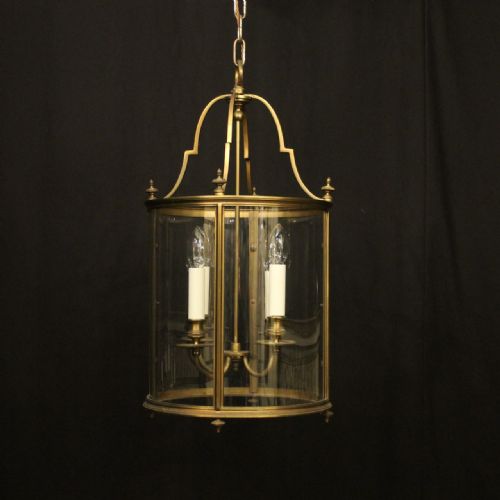 french gilded bronze four light antique lantern - CATEGORY: ANTIQUE LIGHTING - DATED 1920