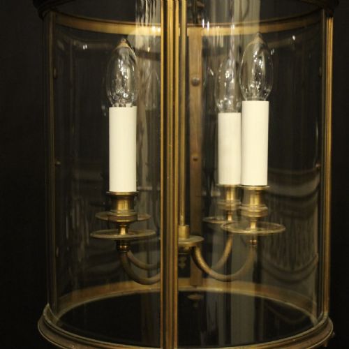 FRENCH GILDED BRONZE FOUR LIGHT ANTIQUE LANTERN - ADDITIONAL PHOTO 2