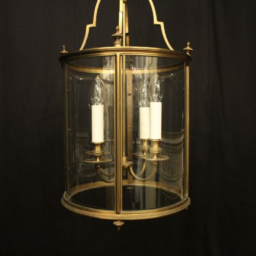 FRENCH GILDED BRONZE FOUR LIGHT ANTIQUE LANTERN - ADDITIONAL PHOTO 3