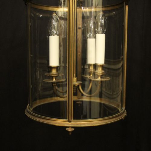 FRENCH GILDED BRONZE FOUR LIGHT ANTIQUE LANTERN - ADDITIONAL PHOTO 4