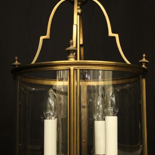 FRENCH GILDED BRONZE FOUR LIGHT ANTIQUE LANTERN - ADDITIONAL PHOTO 5