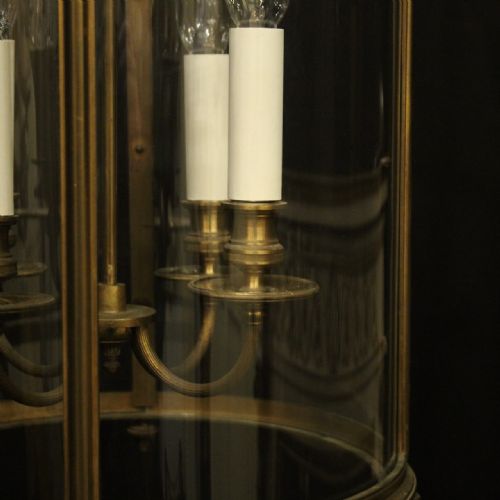 FRENCH GILDED BRONZE FOUR LIGHT ANTIQUE LANTERN - ADDITIONAL PHOTO 6