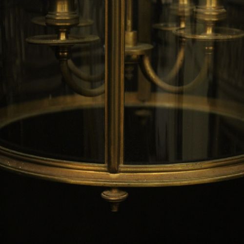 FRENCH GILDED BRONZE FOUR LIGHT ANTIQUE LANTERN - ADDITIONAL PHOTO 7