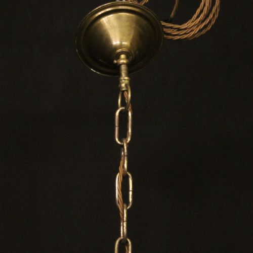 FRENCH GILDED BRONZE FOUR LIGHT ANTIQUE LANTERN - ADDITIONAL PHOTO 9
