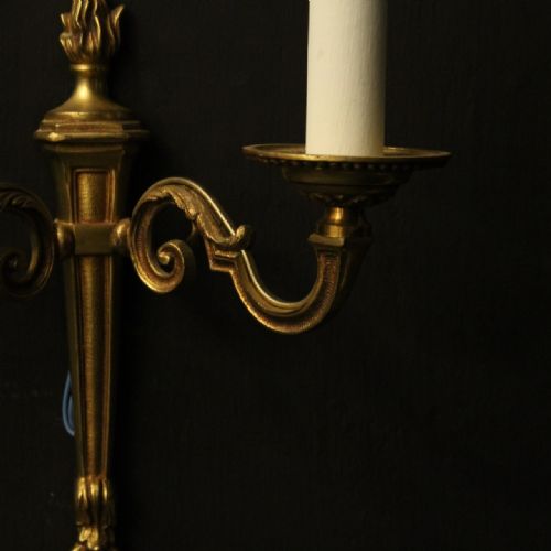 FRENCH SET OF 4 GILDED BRASS WALL LIGHTS - ADDITIONAL PHOTO 2