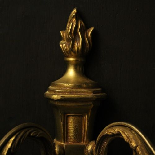 FRENCH SET OF 4 GILDED BRASS WALL LIGHTS - ADDITIONAL PHOTO 4