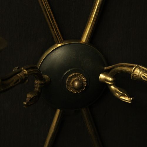 FRENCH PAIR OF GILDED ANTIQUE WALL LIGHTS - ADDITIONAL PHOTO 3