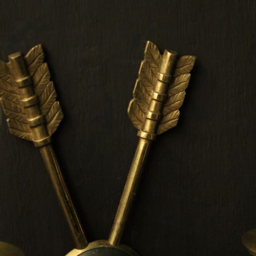 FRENCH PAIR OF GILDED ANTIQUE WALL LIGHTS - ADDITIONAL PHOTO 4