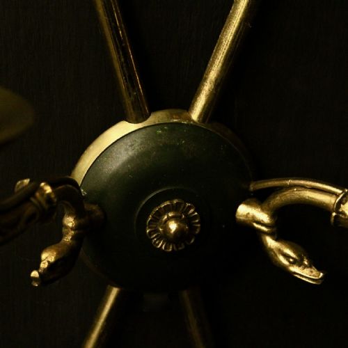 FRENCH PAIR OF GILDED ANTIQUE WALL LIGHTS - ADDITIONAL PHOTO 6