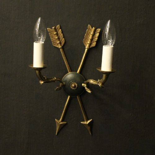 FRENCH PAIR OF GILDED ANTIQUE WALL LIGHTS - ADDITIONAL PHOTO 7