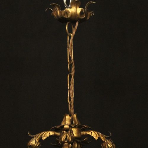 ITALIAN FLORENTINE 4 LIGHT GILDED BIRDCAGE CHANDELIER - ADDITIONAL PHOTO 9