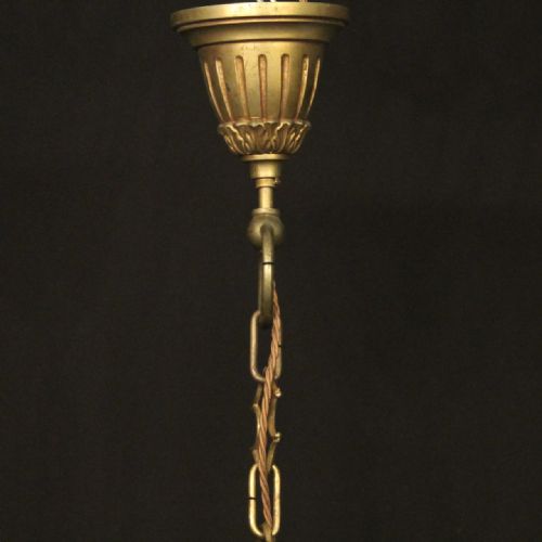 FRENCH GILDED BRONZE 6 LIGHT CHANDELIER - ADDITIONAL PHOTO 9