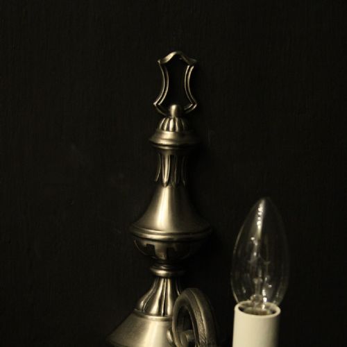 FRENCH PAIR OF SILVER GILDED WALL LIGHTS - ADDITIONAL PHOTO 5