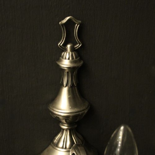 FRENCH PAIR OF SILVER GILDED WALL LIGHTS - ADDITIONAL PHOTO 7
