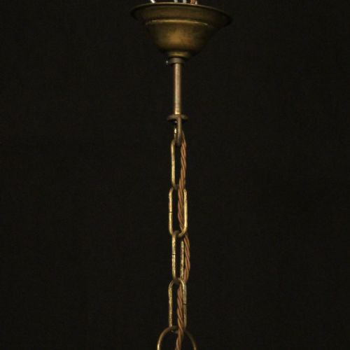 FRENCH GILDED 6 LIGHT ANTIQUE CRYSTAL CHANDELIER - ADDITIONAL PHOTO 9