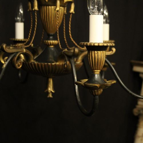 FRENCH EMPIRE 6 LIGHT ANTIQUE CHANDELIER - ADDITIONAL PHOTO 4