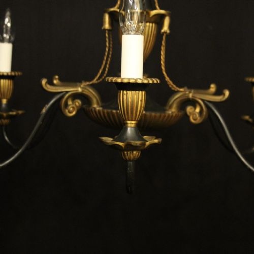 FRENCH EMPIRE 6 LIGHT ANTIQUE CHANDELIER - ADDITIONAL PHOTO 5