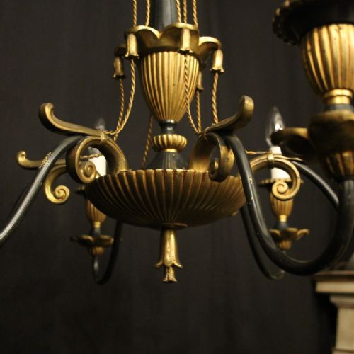 FRENCH EMPIRE 6 LIGHT ANTIQUE CHANDELIER - ADDITIONAL PHOTO 9