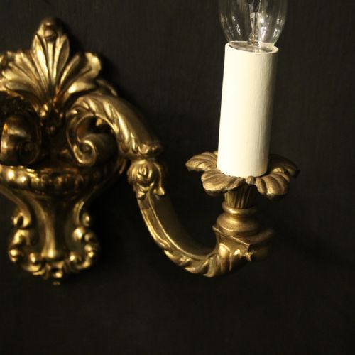 FRENCH PAIR OF GILDED BRONZE WALL LIGHTS - ADDITIONAL PHOTO 8