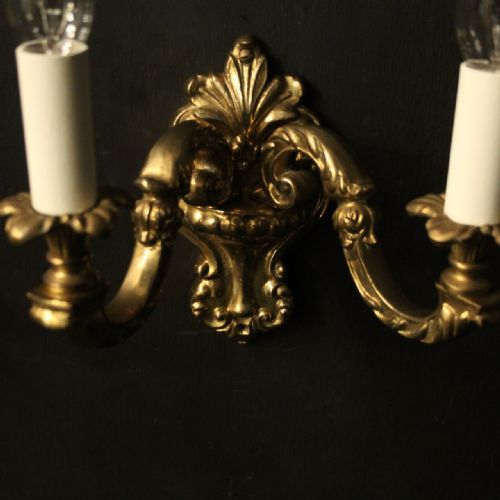 FRENCH PAIR OF GILDED BRONZE WALL LIGHTS - ADDITIONAL PHOTO 9