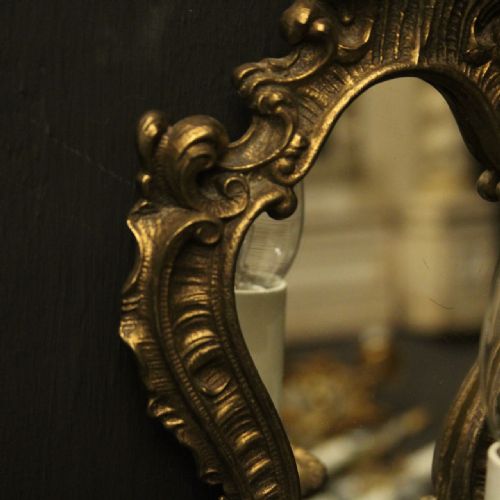 FRENCH PAIR OF GILDED SINGLE ARM GIRANDOLES - ADDITIONAL PHOTO 6