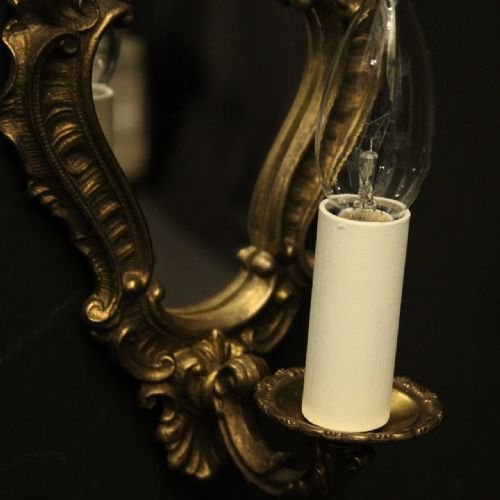 FRENCH PAIR OF GILDED SINGLE ARM GIRANDOLES - ADDITIONAL PHOTO 7