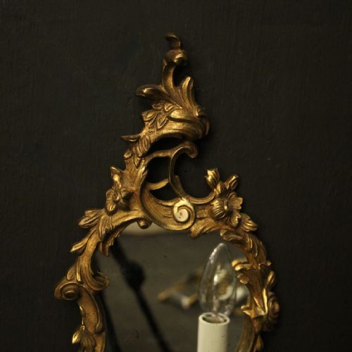 FRENCH PAIR OF GILDED BRONZE ANTIQUE GIRANDOLES - ADDITIONAL PHOTO 7