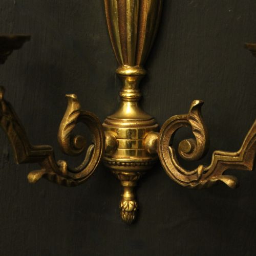 FRENCH PAIR OF GILDED BRONZE WALL LIGHTS - ADDITIONAL PHOTO 3