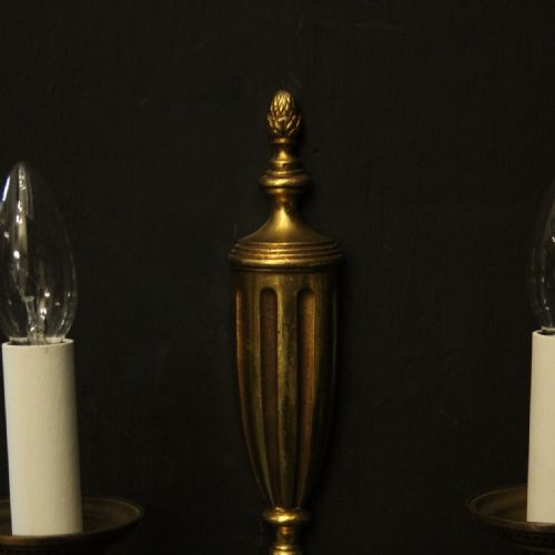 FRENCH PAIR OF GILDED BRONZE WALL LIGHTS - ADDITIONAL PHOTO 5