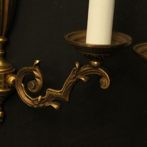 FRENCH PAIR OF GILDED BRONZE WALL LIGHTS - ADDITIONAL PHOTO 7