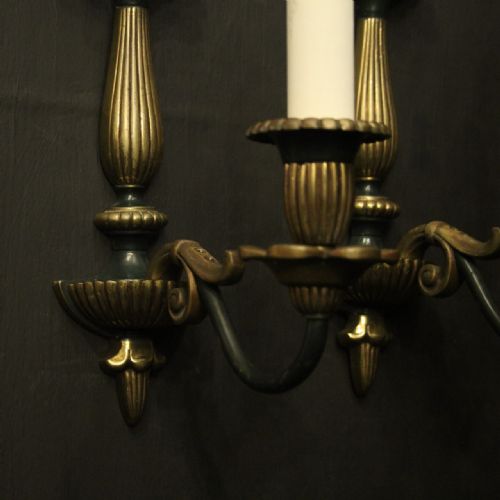 FRENCH SET OF 4 EMPIRE SINGLE ARM ANTIQUE WALL LIGHTS - ADDITIONAL PHOTO 4