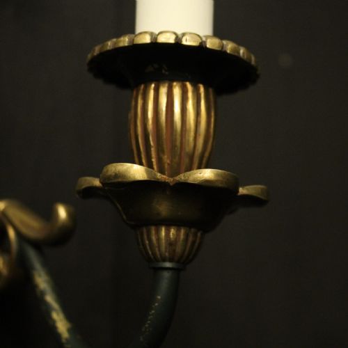 FRENCH SET OF 4 EMPIRE SINGLE ARM ANTIQUE WALL LIGHTS - ADDITIONAL PHOTO 5