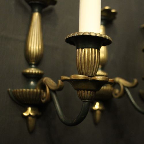 FRENCH SET OF 4 EMPIRE SINGLE ARM ANTIQUE WALL LIGHTS - ADDITIONAL PHOTO 6