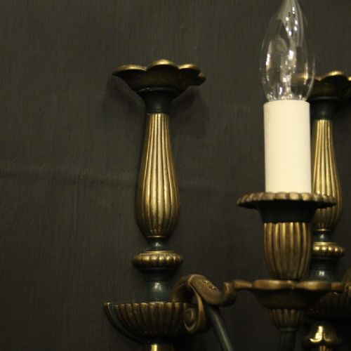 FRENCH SET OF 4 EMPIRE SINGLE ARM ANTIQUE WALL LIGHTS - ADDITIONAL PHOTO 7