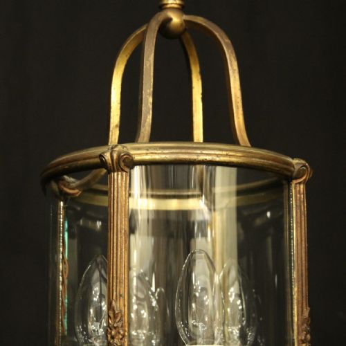 FRENCH GILDED BRASS FOUR LIGHT ANTIQUE LANTERN - ADDITIONAL PHOTO 7