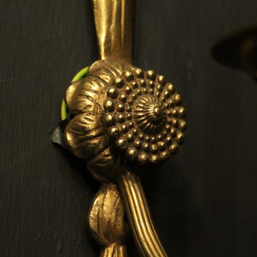 FRENCH PAIR OF SINGLE ARM ANTIQUE WALL LIGHTS - ADDITIONAL PHOTO 4