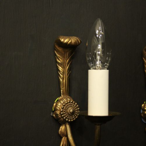 FRENCH PAIR OF SINGLE ARM ANTIQUE WALL LIGHTS - ADDITIONAL PHOTO 5