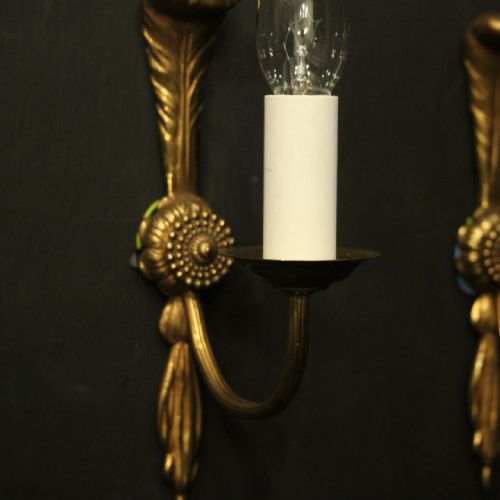 FRENCH PAIR OF SINGLE ARM ANTIQUE WALL LIGHTS - ADDITIONAL PHOTO 6