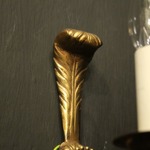 FRENCH PAIR OF SINGLE ARM ANTIQUE WALL LIGHTS - ADDITIONAL PHOTO 8