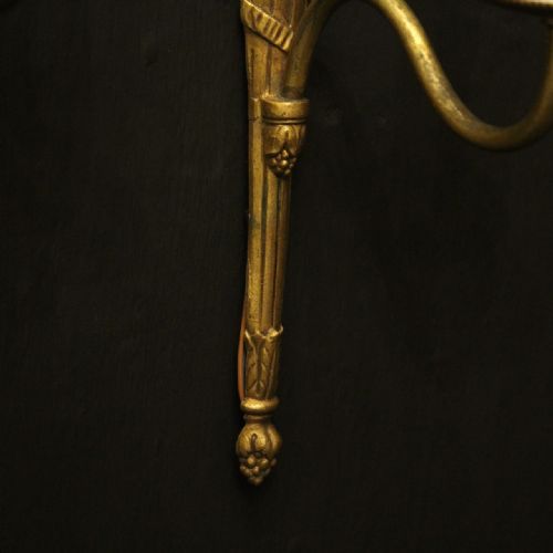 FRENCH PAIR OF SINGLE ARM ANTIQUE WALL LIGHTS - ADDITIONAL PHOTO 8