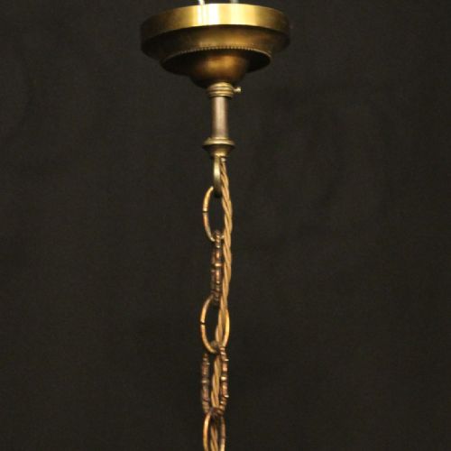 FRENCH GILDED BRONZE FOUR LIGHT ANTIQUE LANTERN - ADDITIONAL PHOTO 9