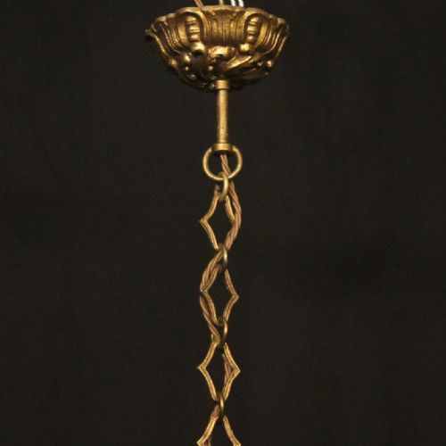 FRENCH GILDED CRYSTAL 6 LIGHT ANTIQUE CHANDELIER - ADDITIONAL PHOTO 9